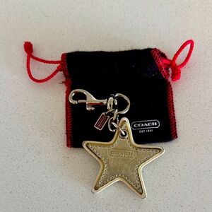 Coach Metallic Star Keychain with Coach Pouch